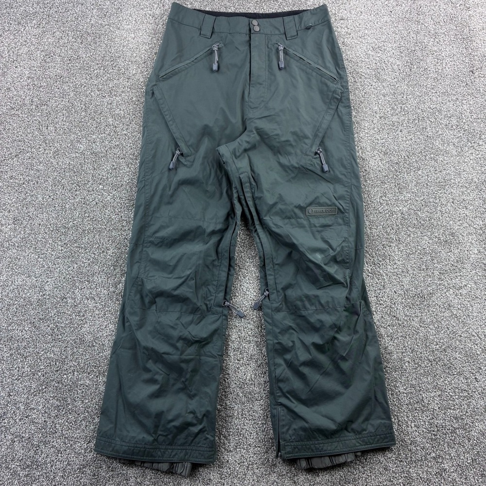 Black Dot Snow Pants Mens M Gray Ski Snowboard Waterproof Breathable Insulated